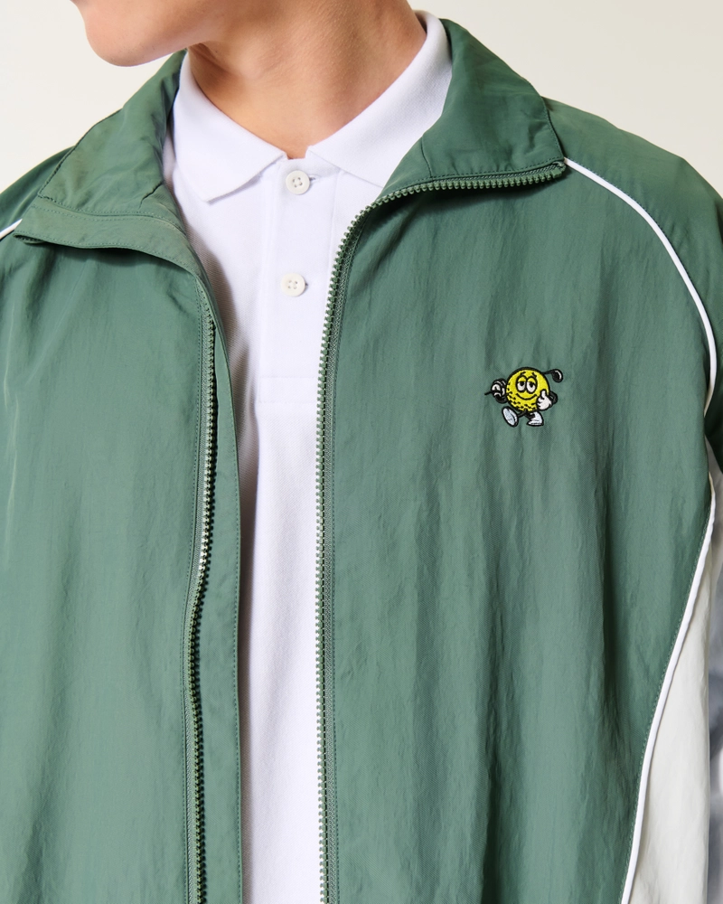 Golf Graphic Windbreaker Jacket