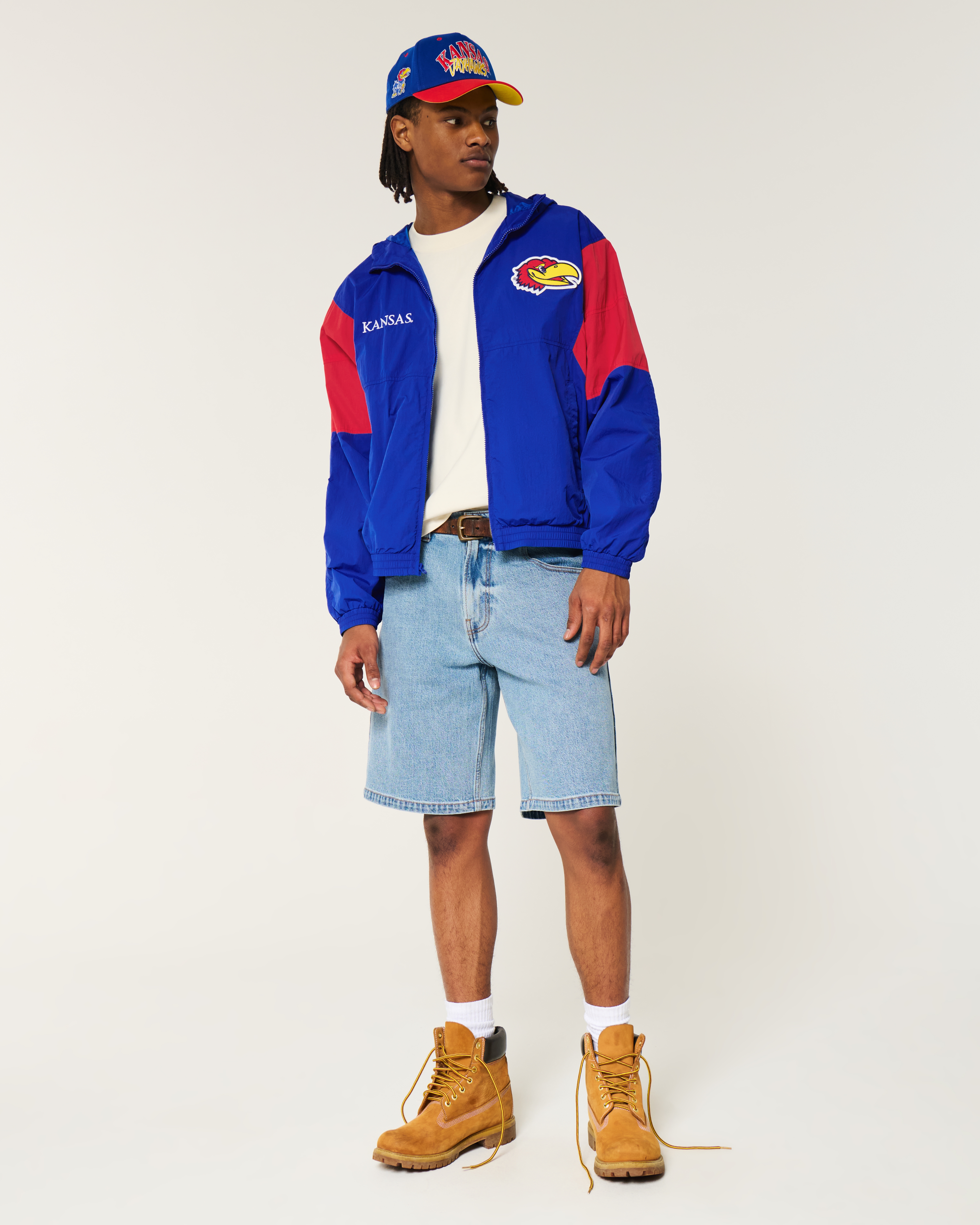 University of Kansas Jayhawks Graphic Hooded Windbreaker Jacket