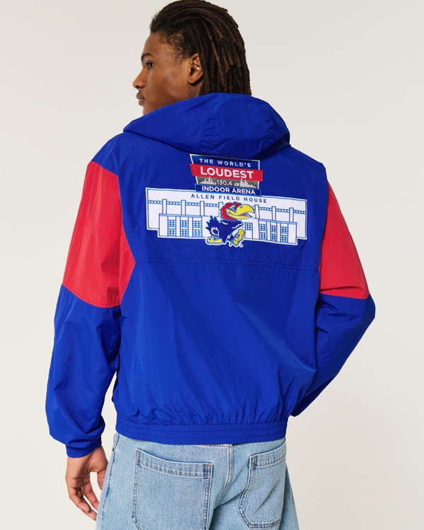 Kansas Jayhawks Graphic Hooded Windbreaker Jacket