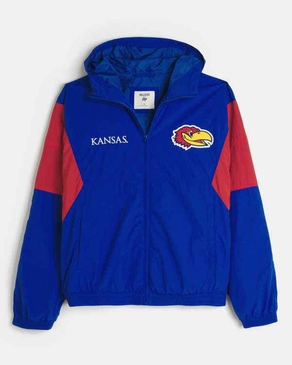 Kansas Jayhawks Graphic Hooded Windbreaker Jacket