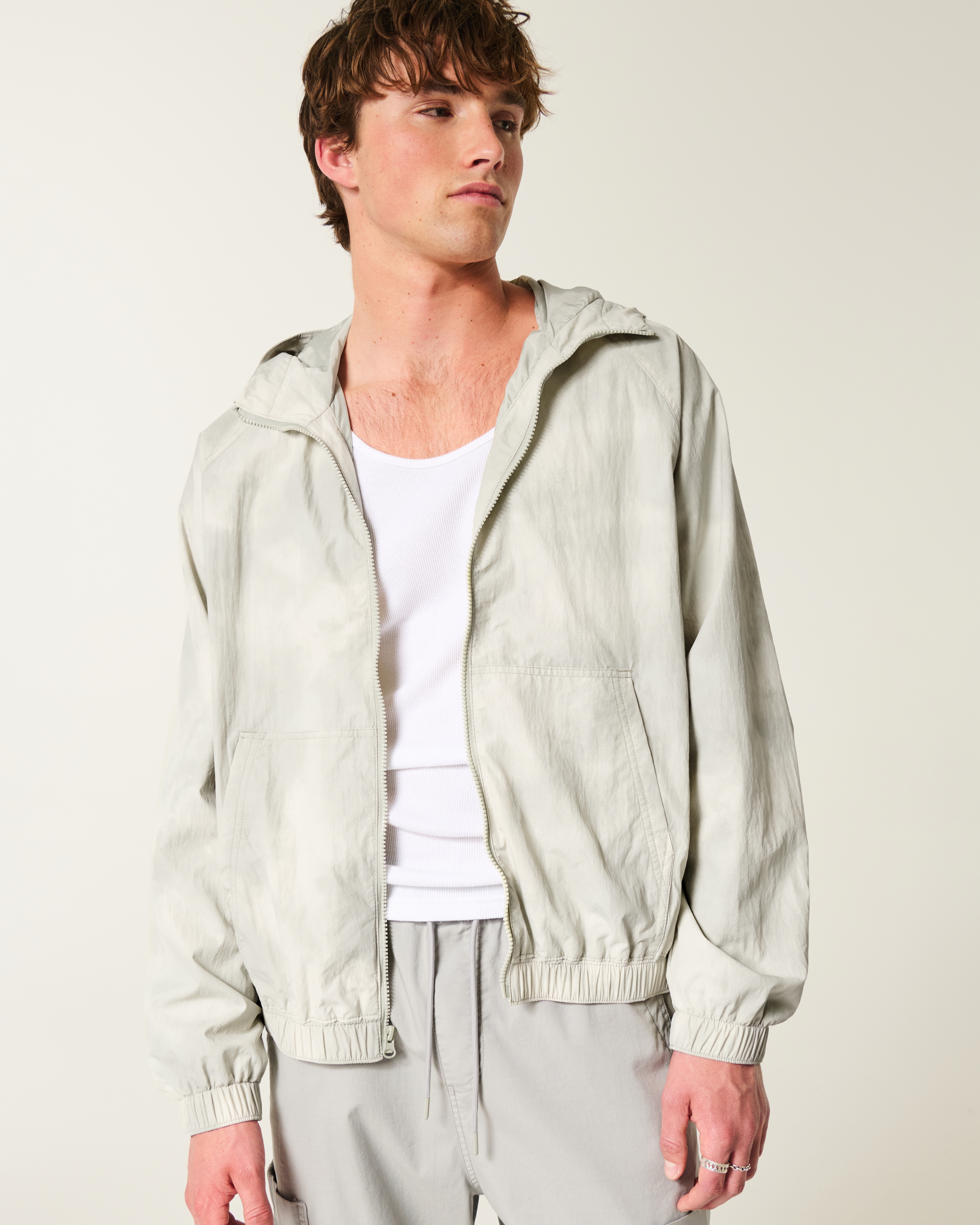 Camo Zip-Up Windbreaker Jacket
