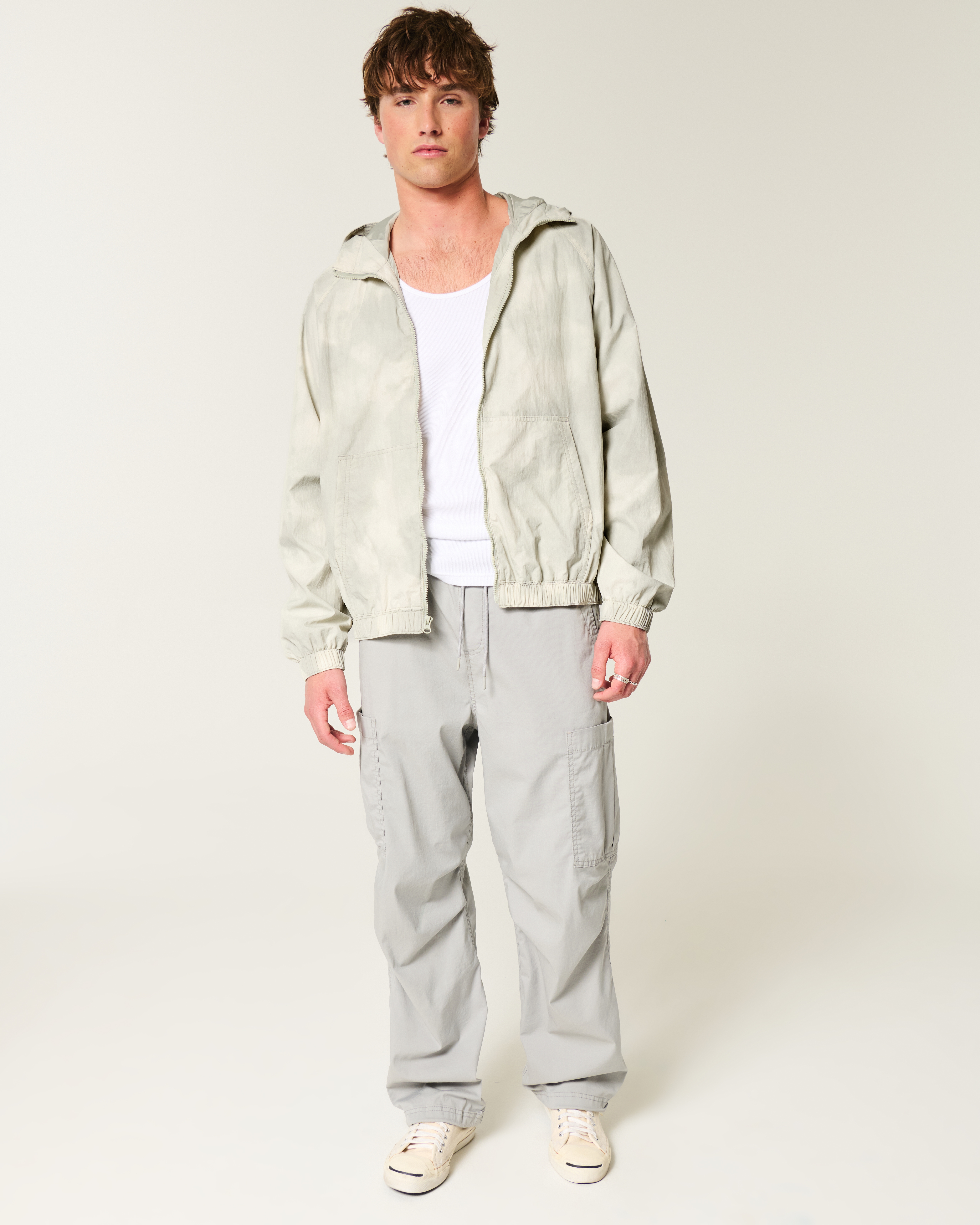 Camo Zip-Up Windbreaker Jacket