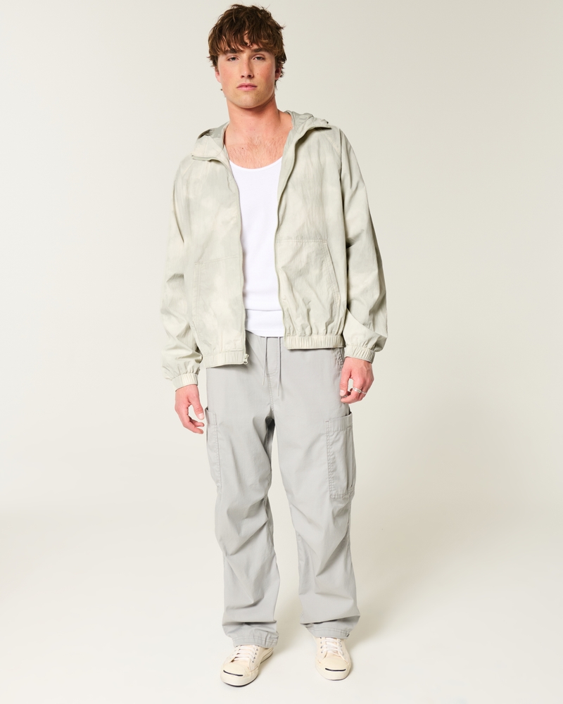 Camo Zip-Up Windbreaker Jacket