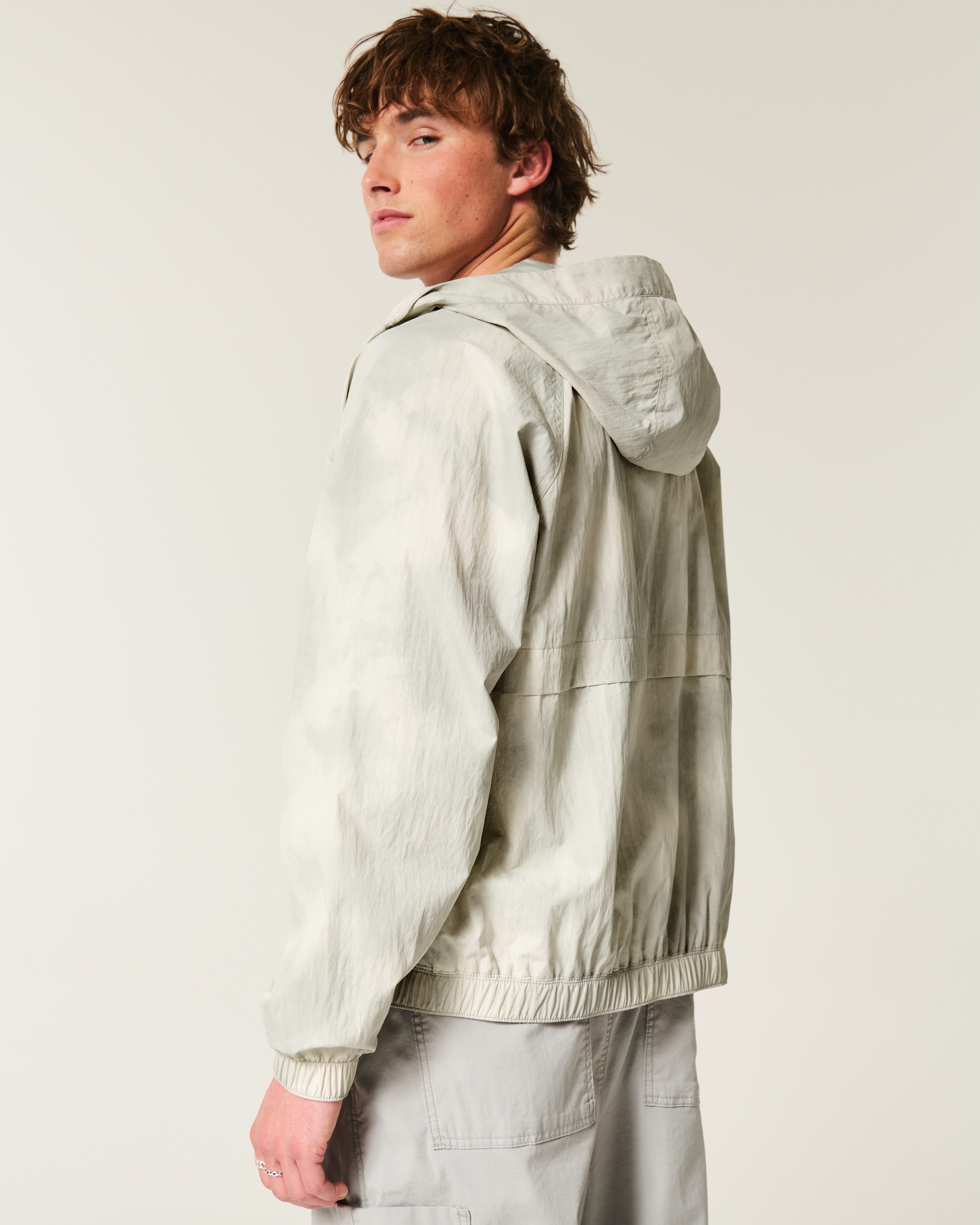 Camo Zip-Up Windbreaker Jacket