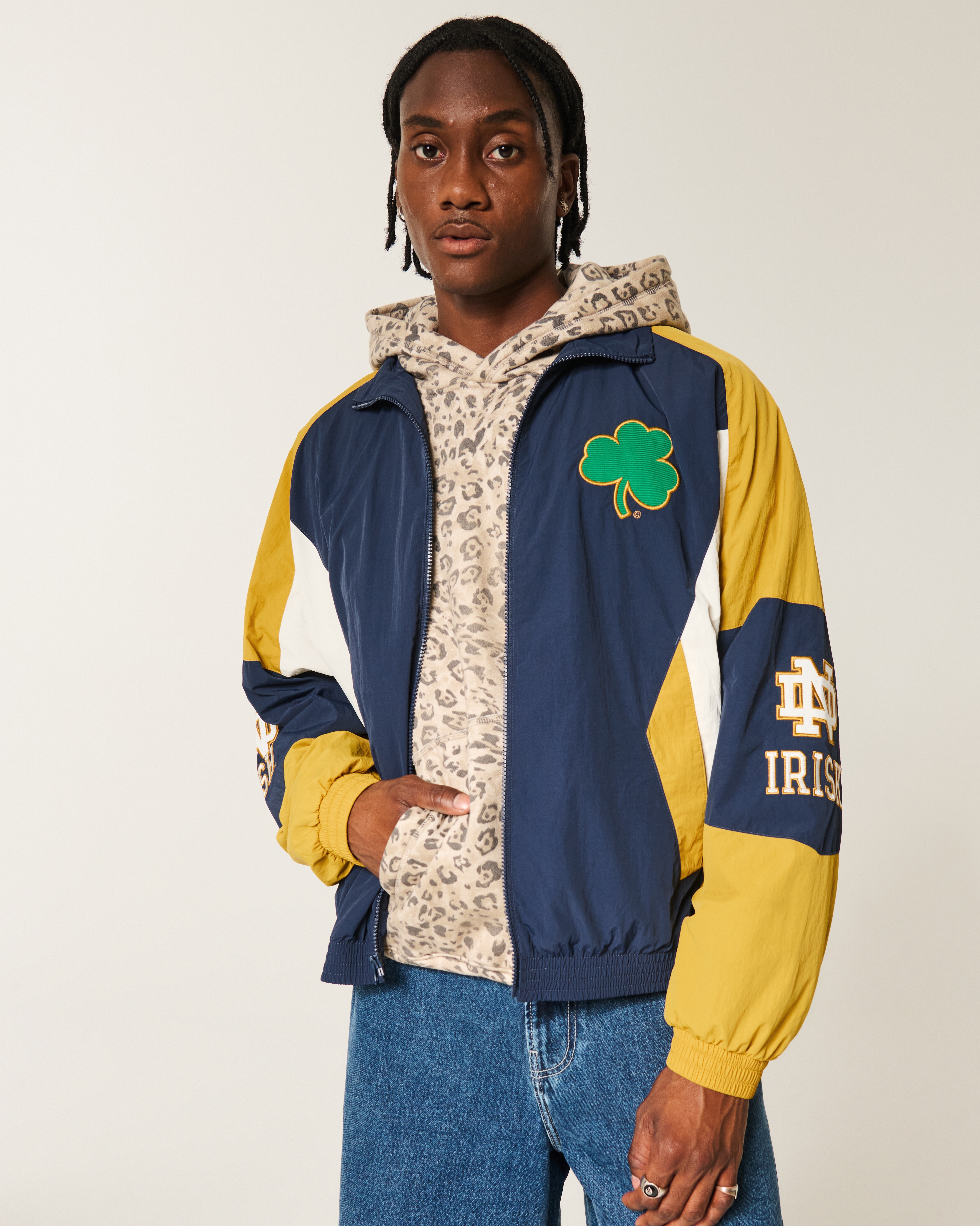 University of Notre Dame Fighting Irish Graphic Windbreaker Jacket