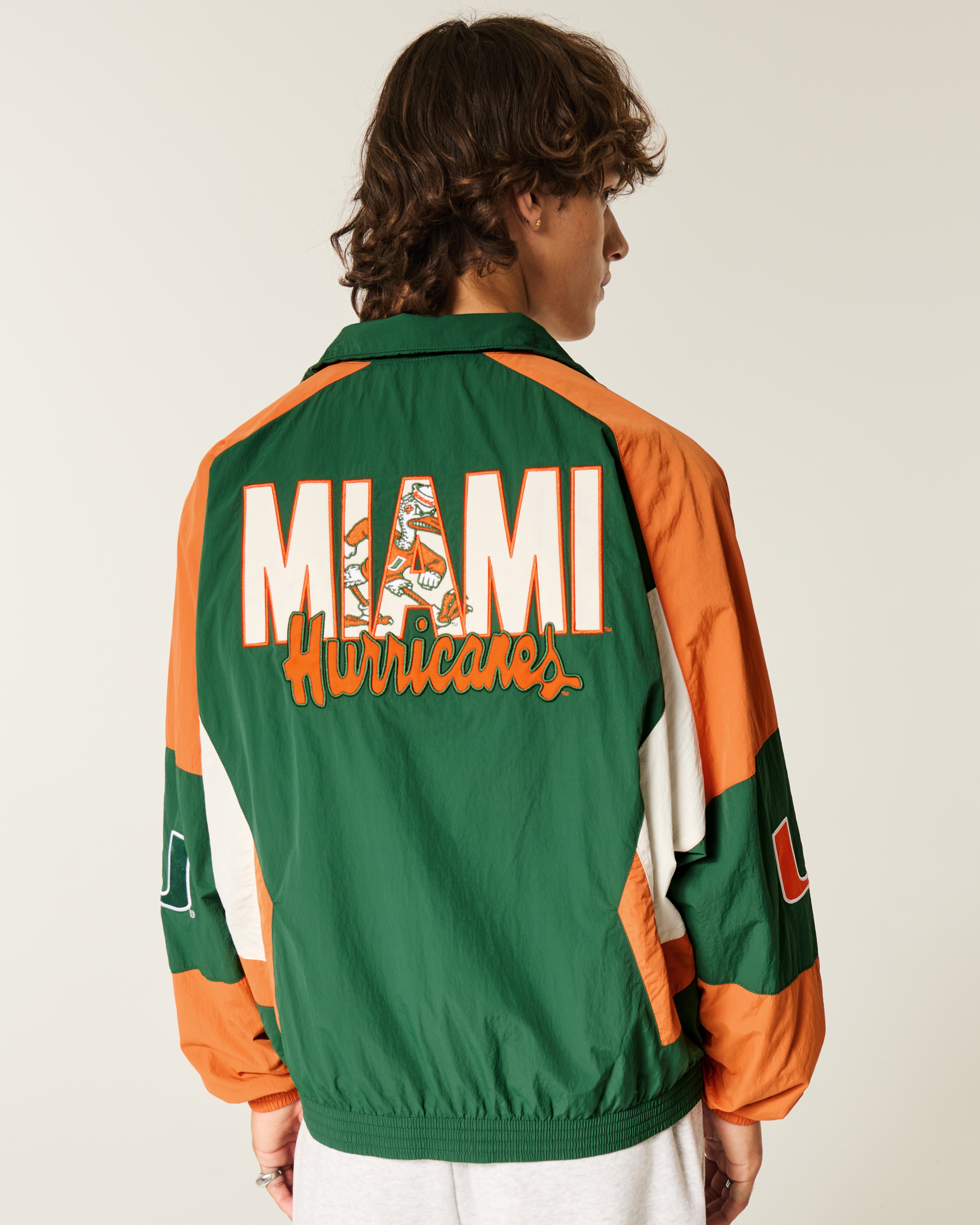 University of Miami Hurricanes Graphic Windbreaker Jacket