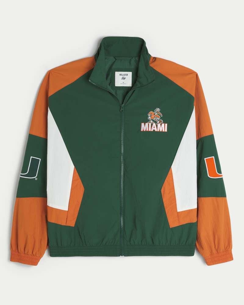 University of Miami Hurricanes Graphic Windbreaker Jacket