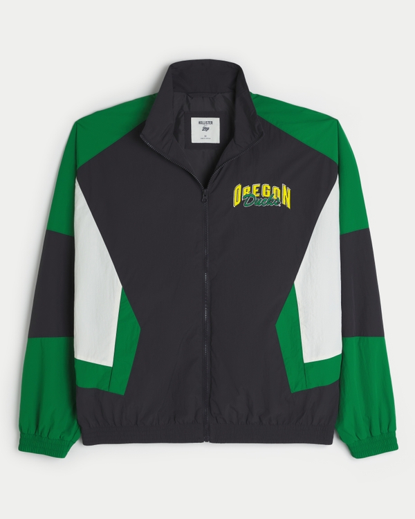 University of Oregon Ducks Graphic Windbreaker Jacket, Black view 2