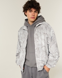 Camo Zip-Up Windbreaker Jacket