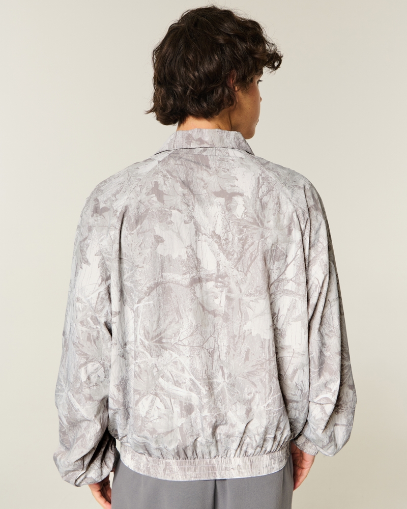 Camo Zip-Up Windbreaker Jacket