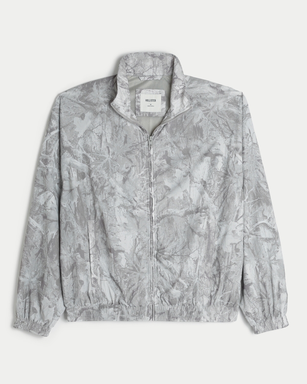 Camo Zip-Up Windbreaker Jacket
