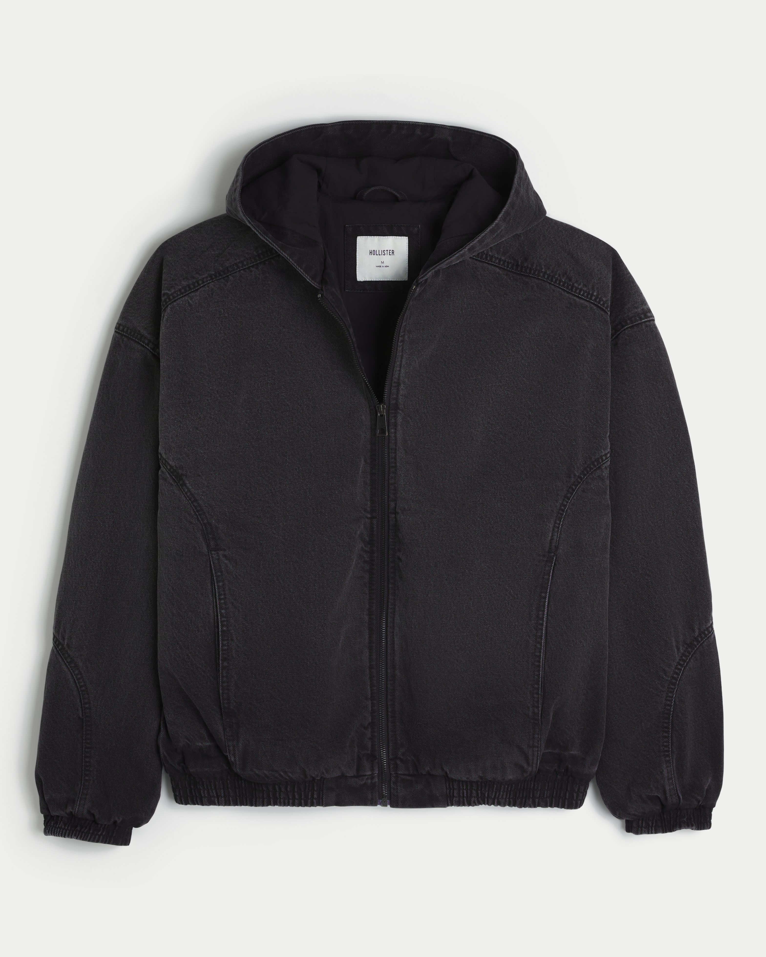 Washed Black Denim Skater Jacket
