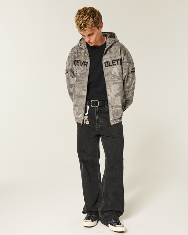 Chevrolet Graphic Camo Skater Jacket, Olive Camo view 2