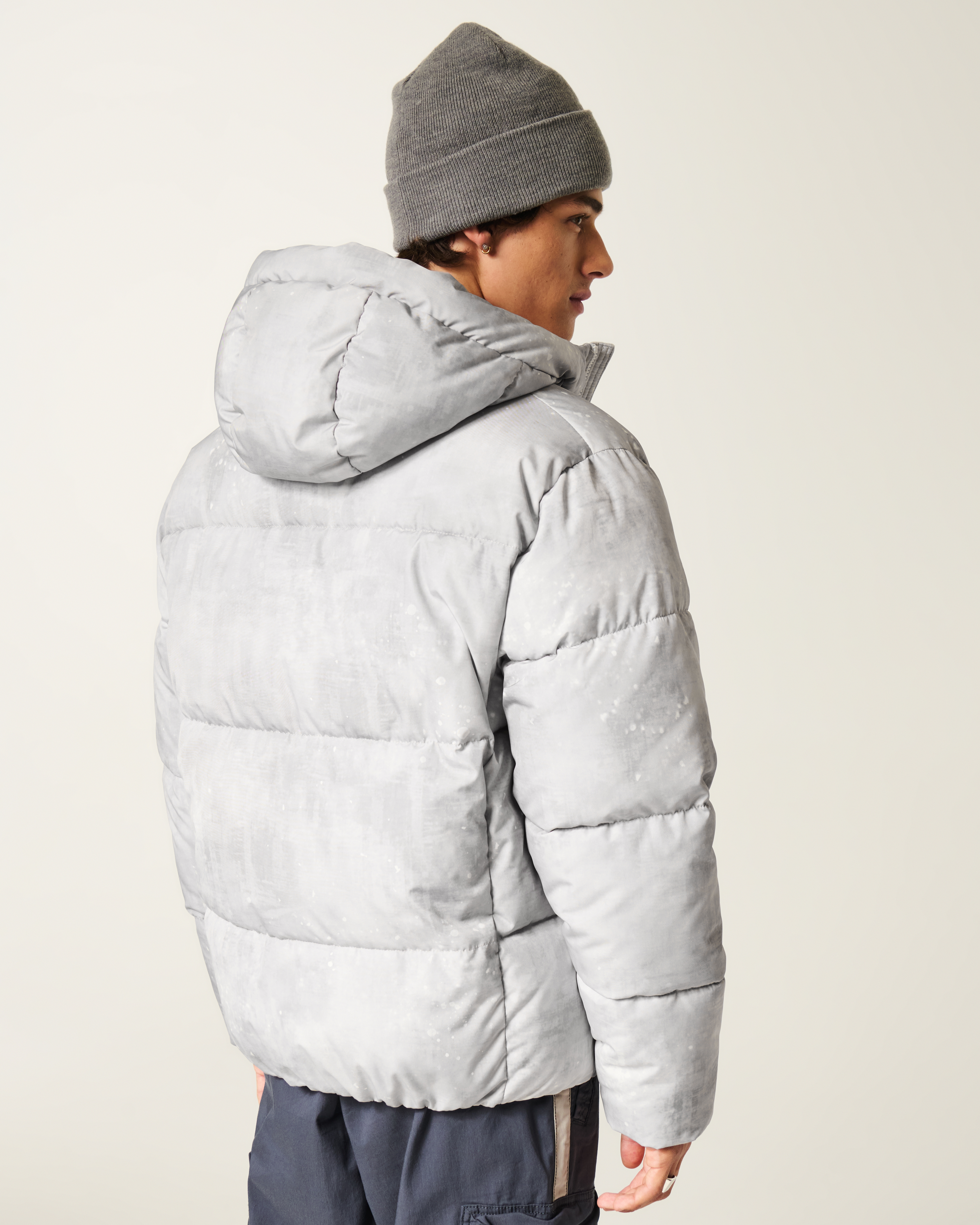 Faux Fur-Lined Hooded Puffer Jacket