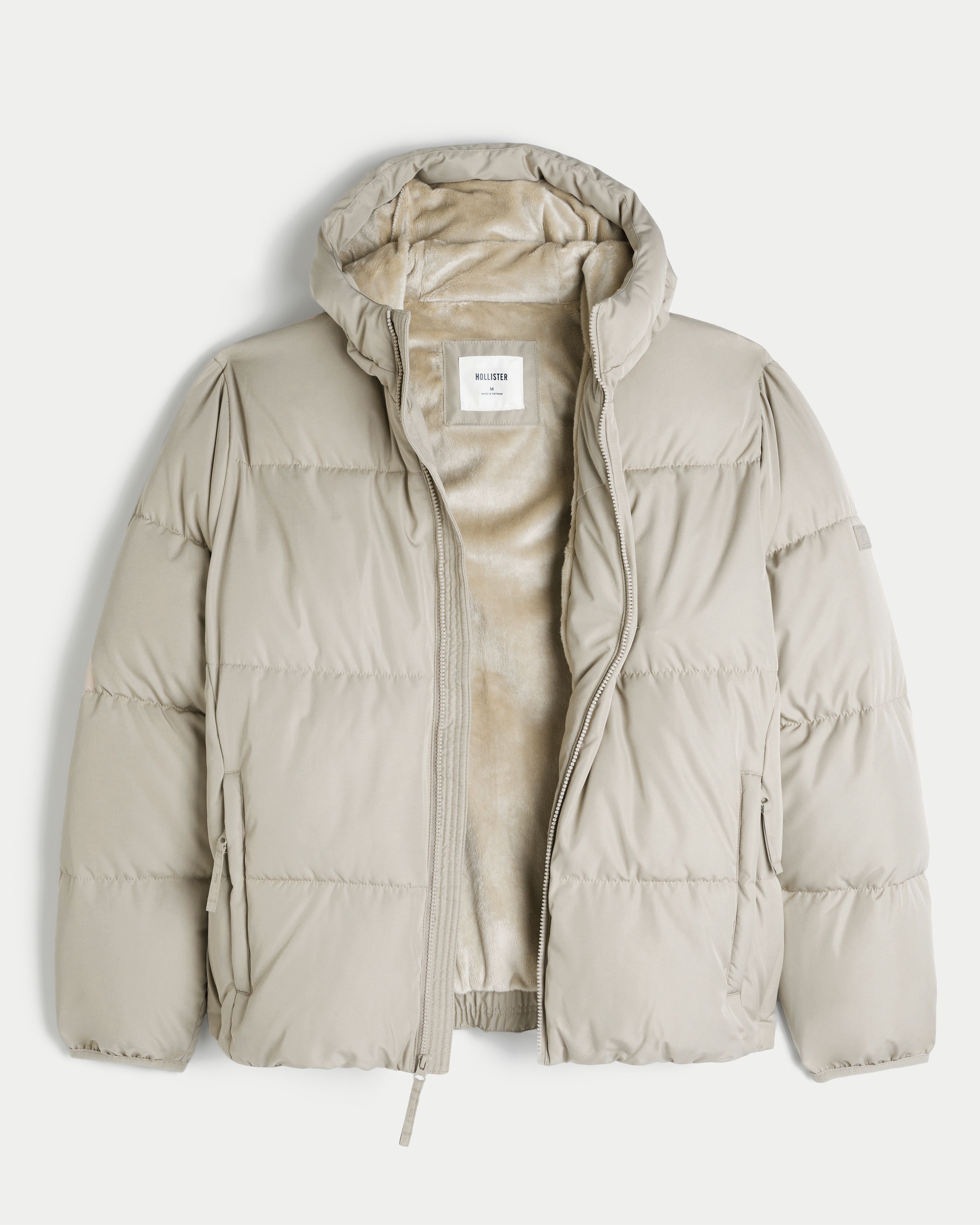 Faux Fur-Lined Puffer Jacket