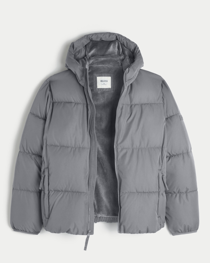 Faux Fur-Lined Puffer Jacket