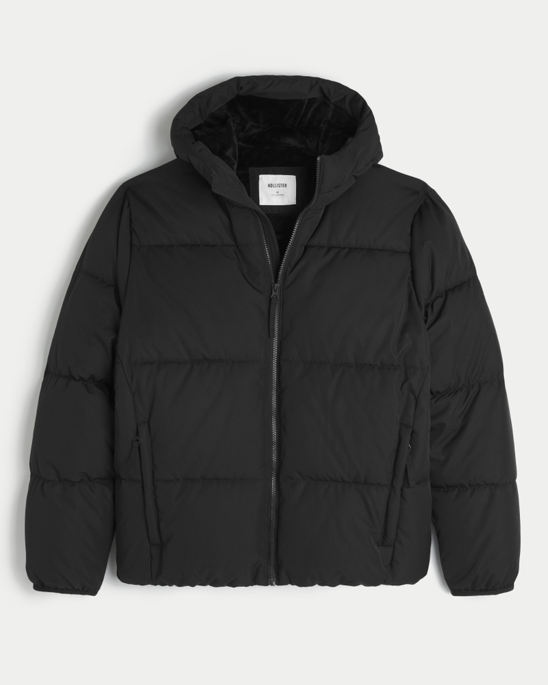 Faux Fur-Lined Puffer Jacket