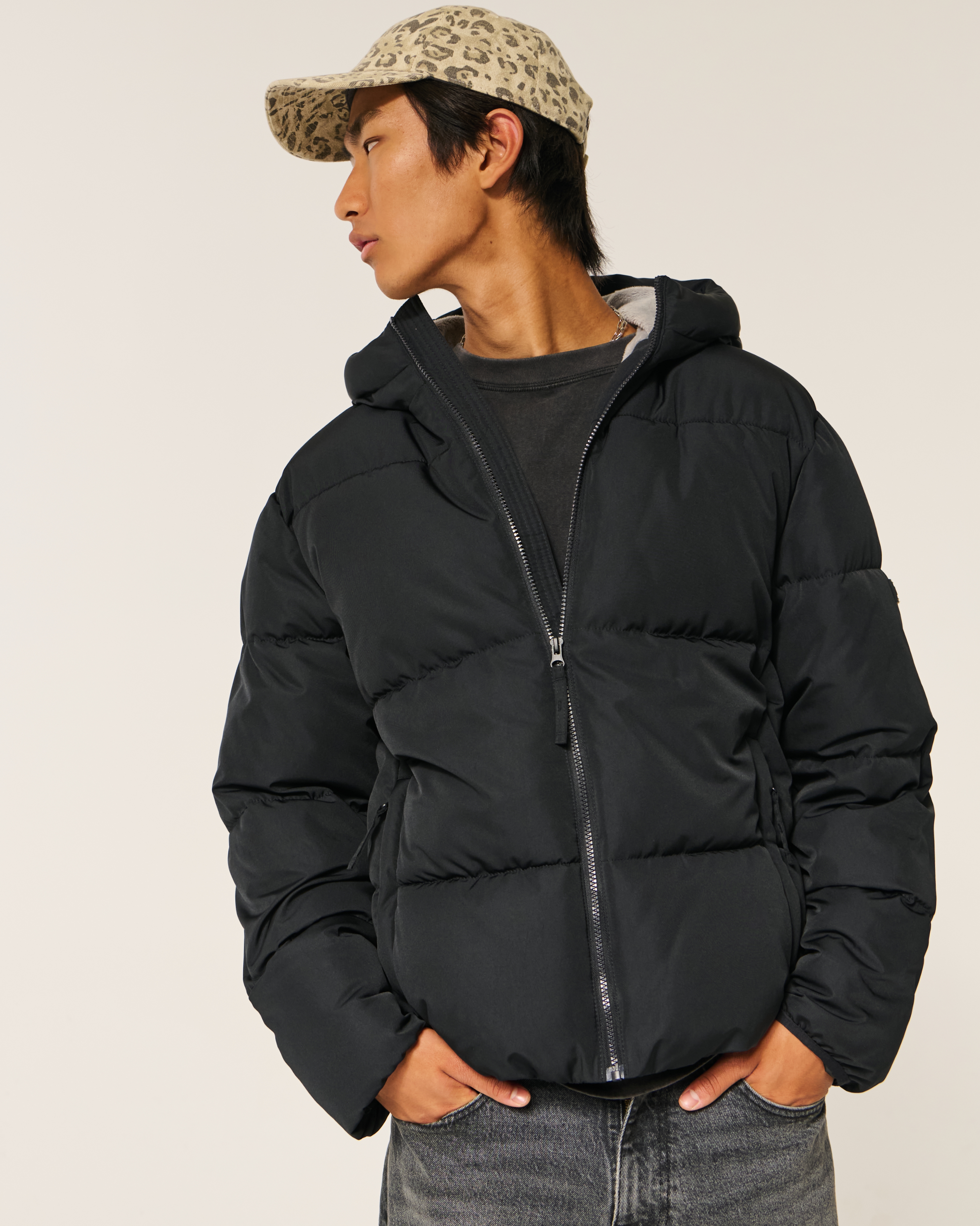 Faux Fur-Lined Puffer Jacket