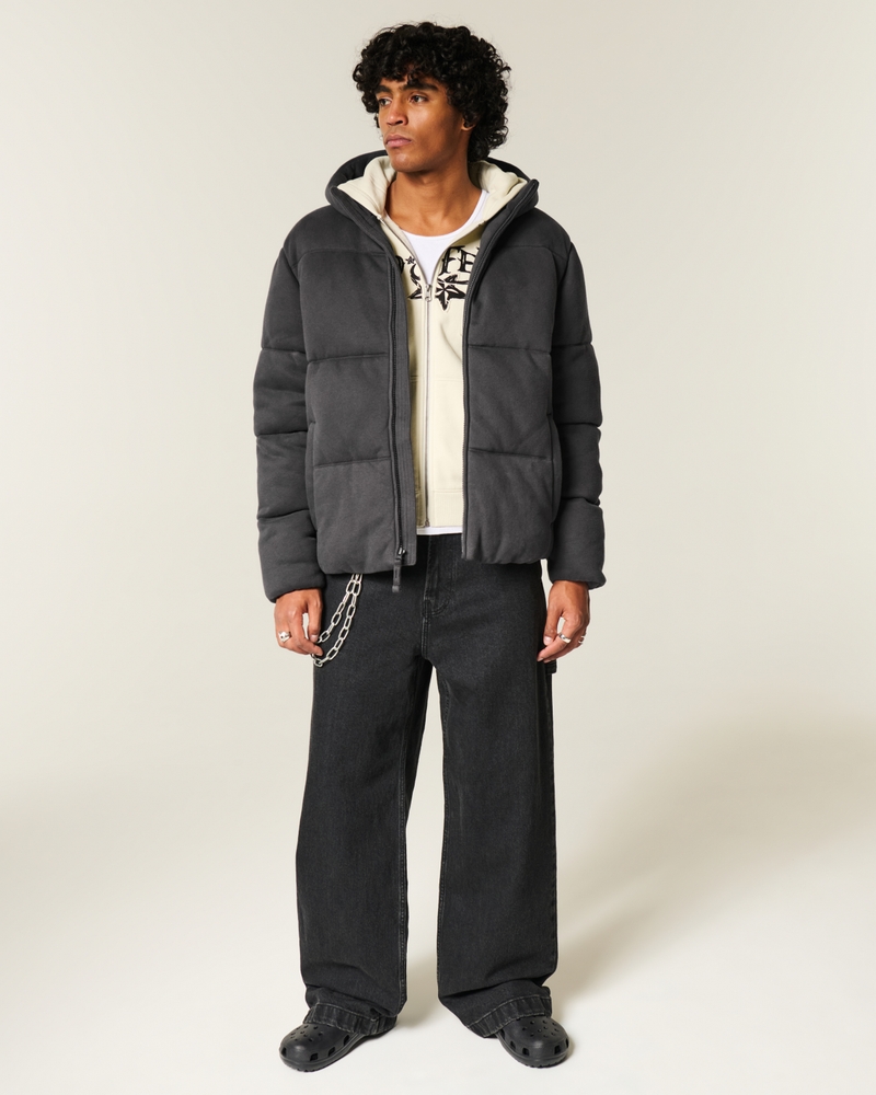 Hollister Feel Good Fleece Puffer Jacket