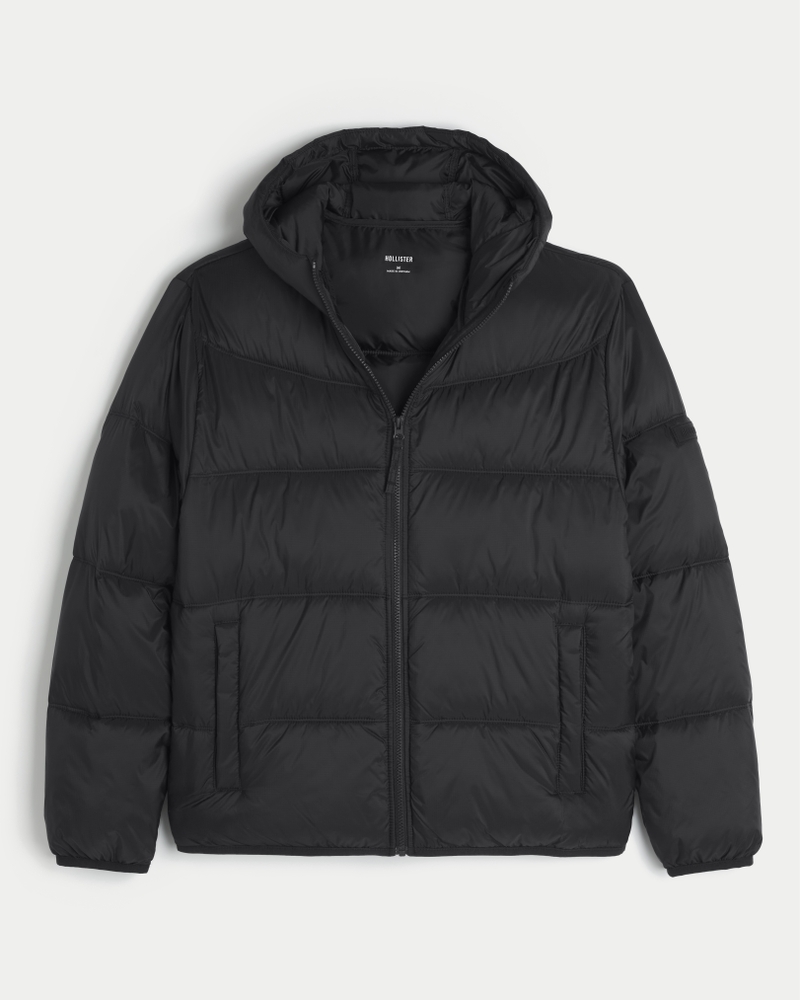 Chaqueta Acolchada Chaqueta Hollister Hombre Negra Chaqueta