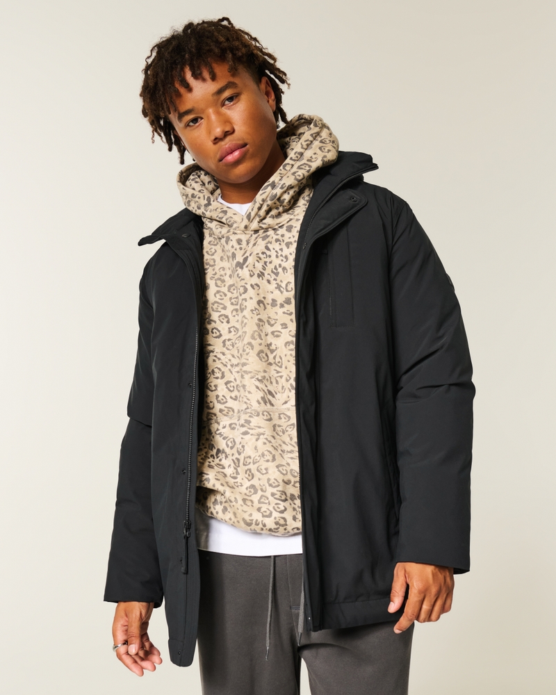 Faux Fur Fur Inside Coat Mens Men's Faux Fur-Lined Parka Men's