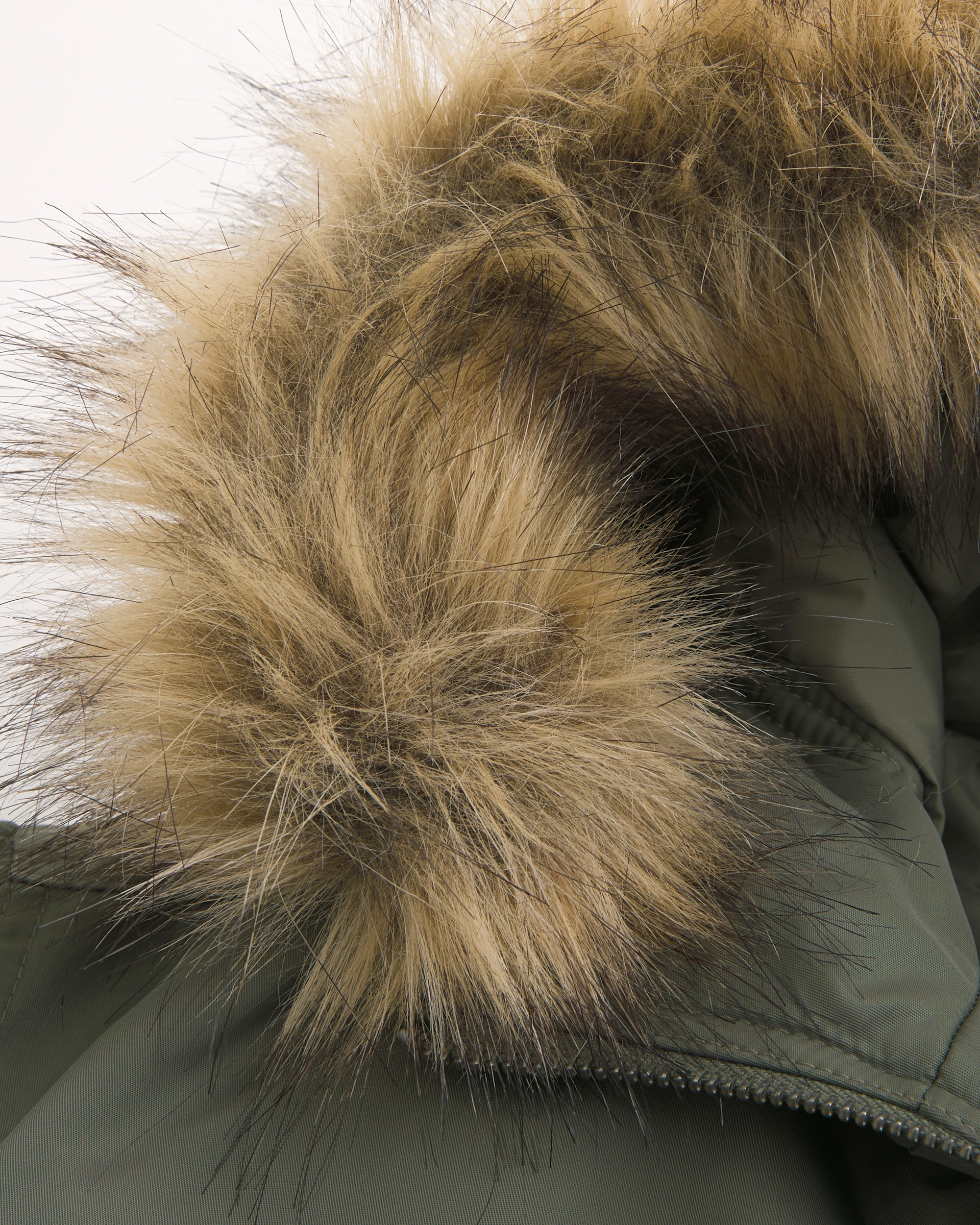 Faux Fur Trim Zip-Up Bomber Jacket