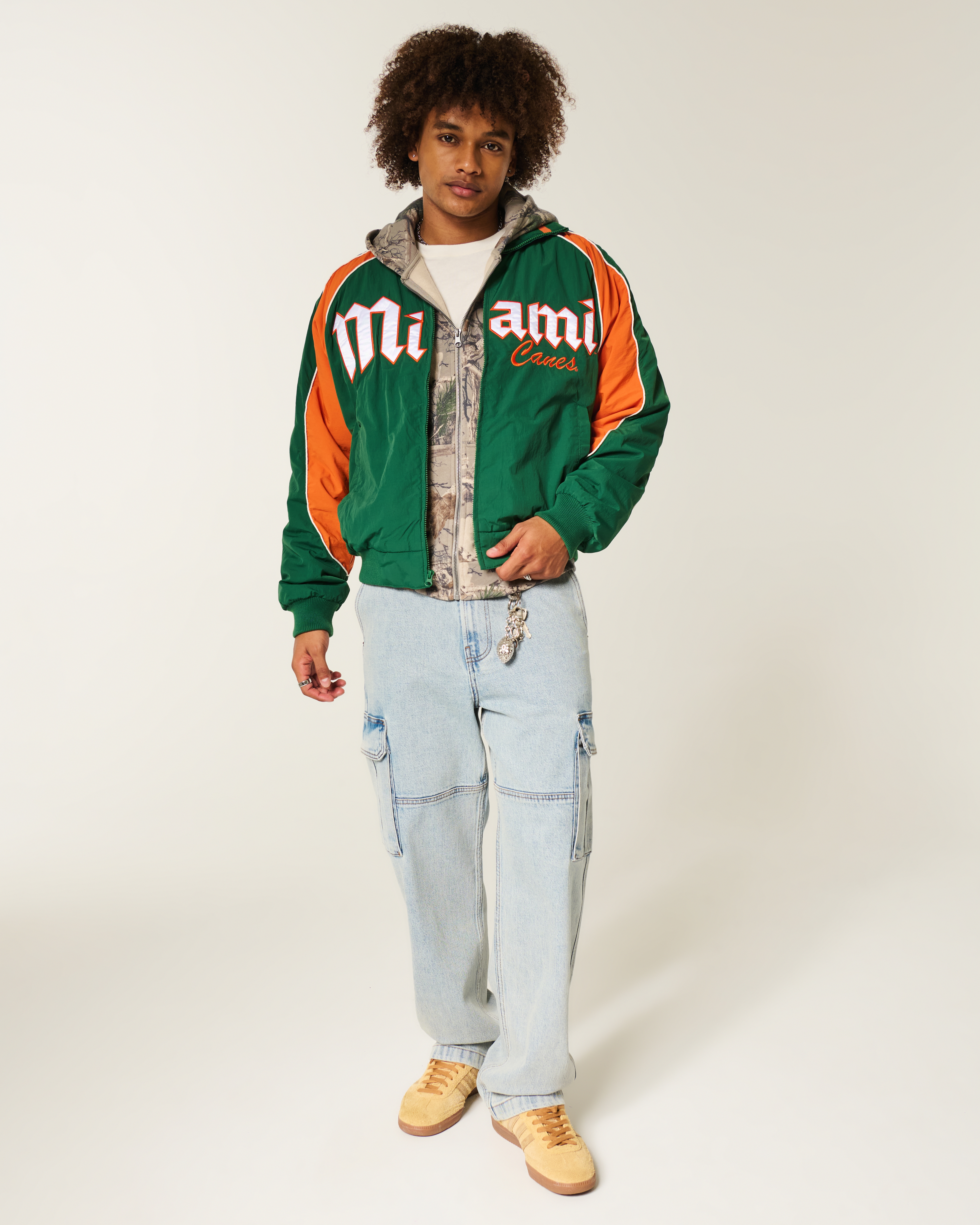 University of Miami Hurricanes Graphic Windbreaker Jacket
