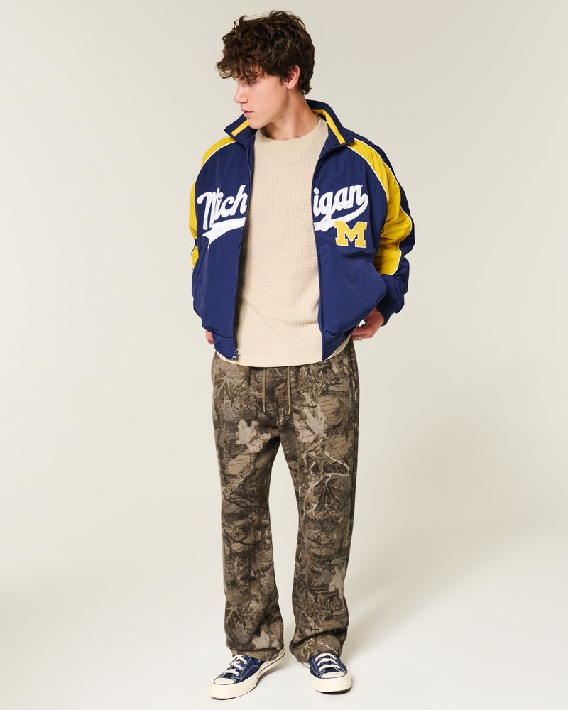 University of Michigan Wolverines Graphic Windbreaker Jacket