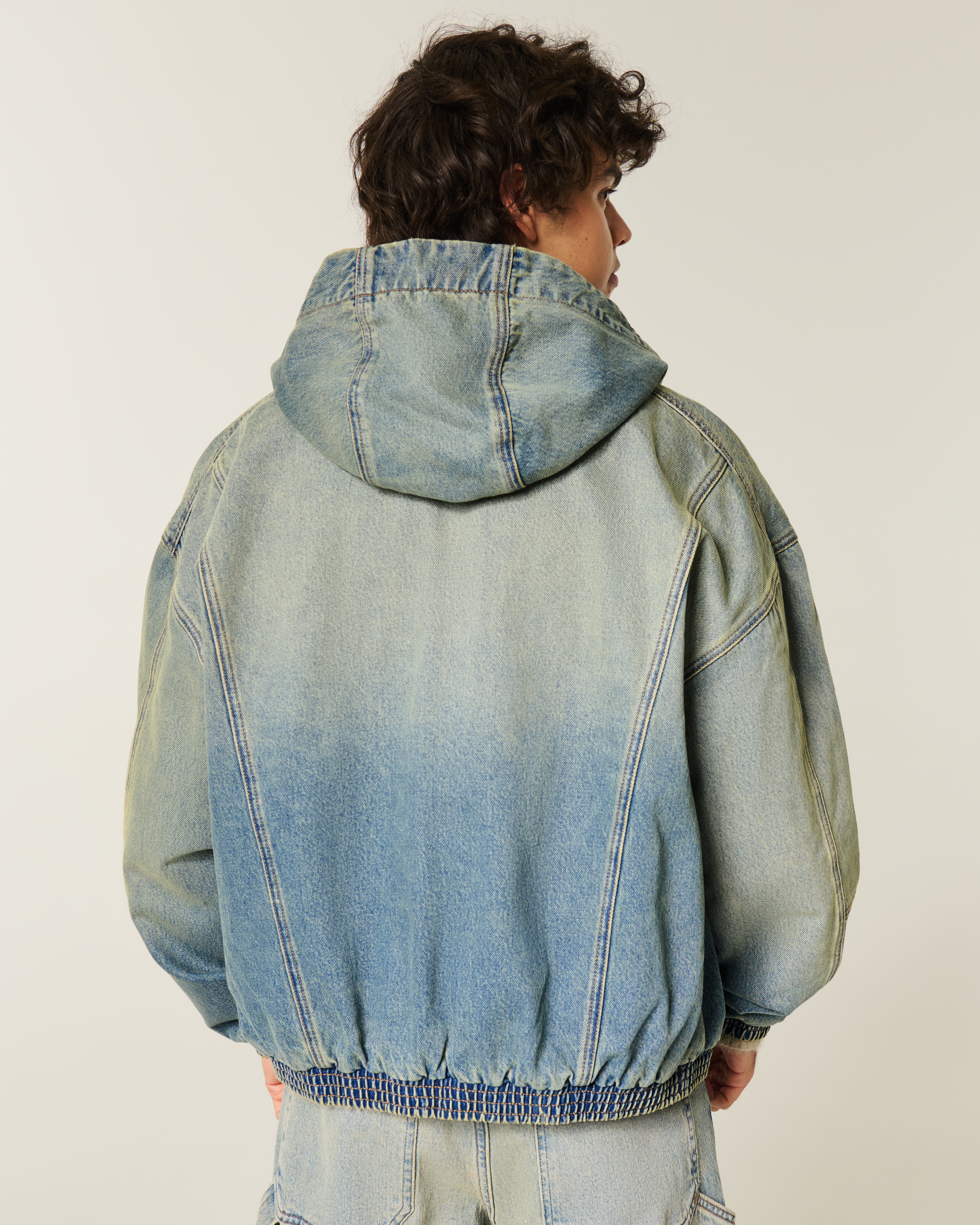 Washed Denim Skater Jacket