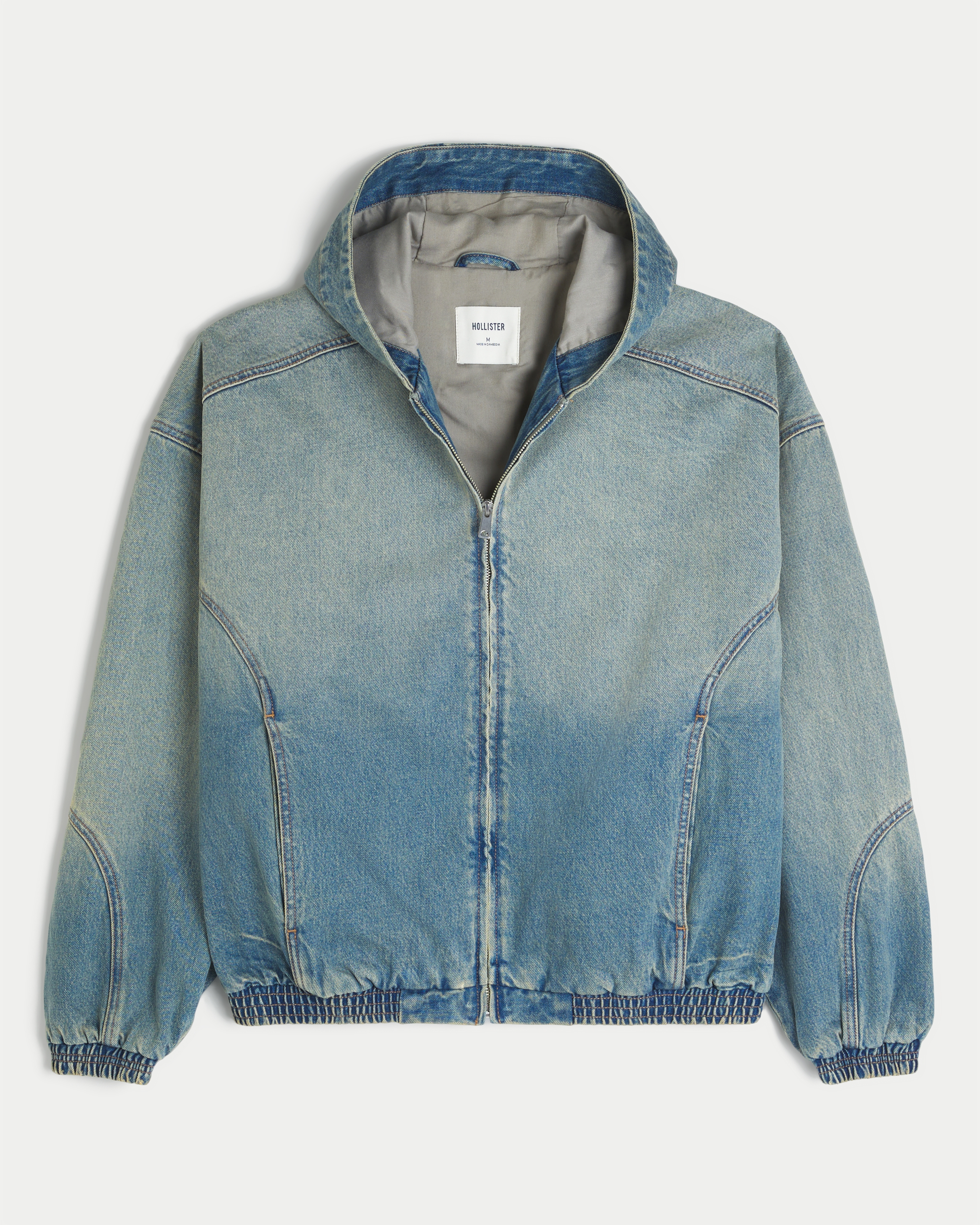 Washed Denim Skater Jacket