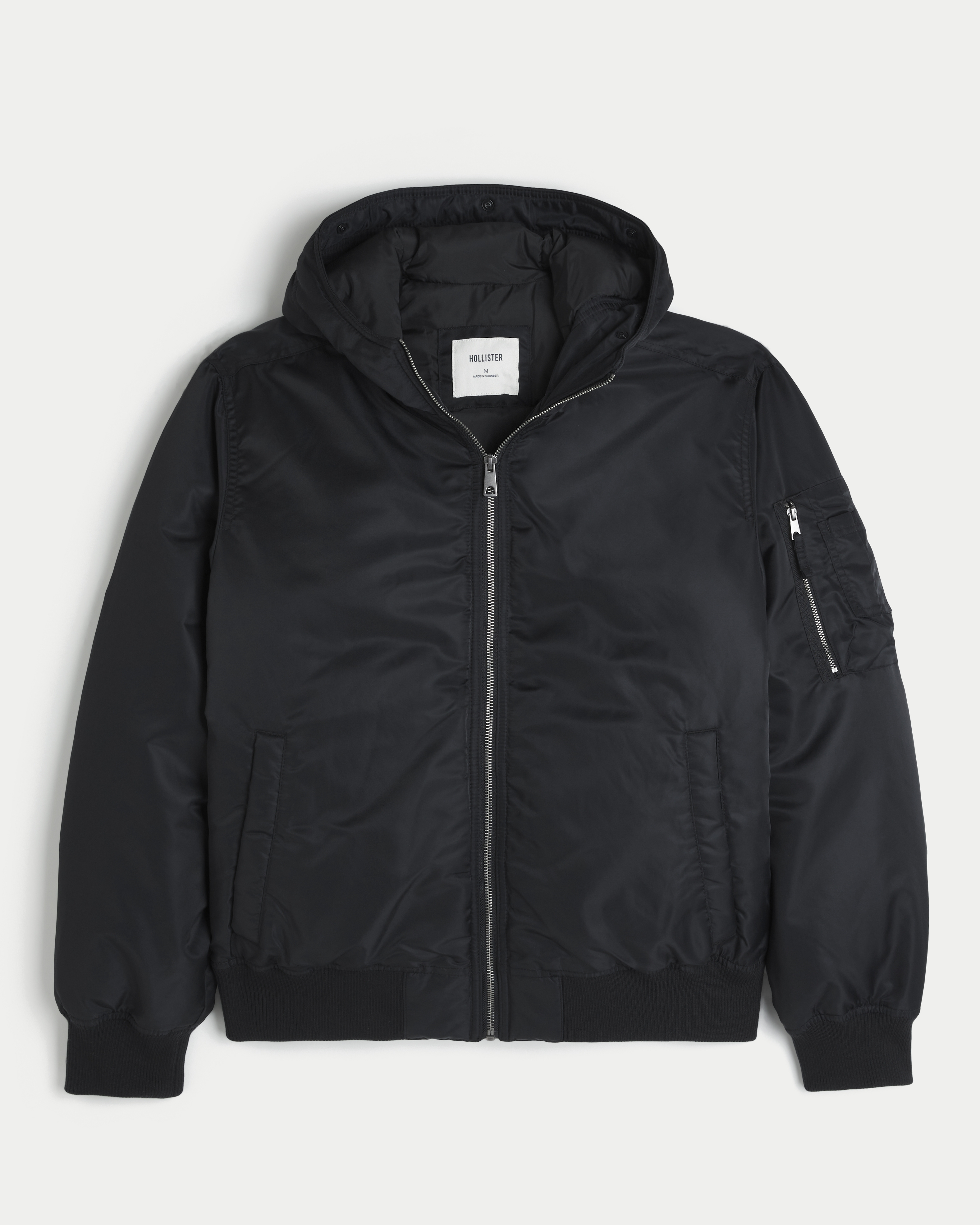 Faux Fur Trim Zip-Up Bomber Jacket