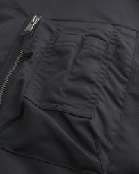 「THOMKROM」 ジップアップボンバージャケット メンズ フェイクファー トリム ジップアップ ボンバージャケット