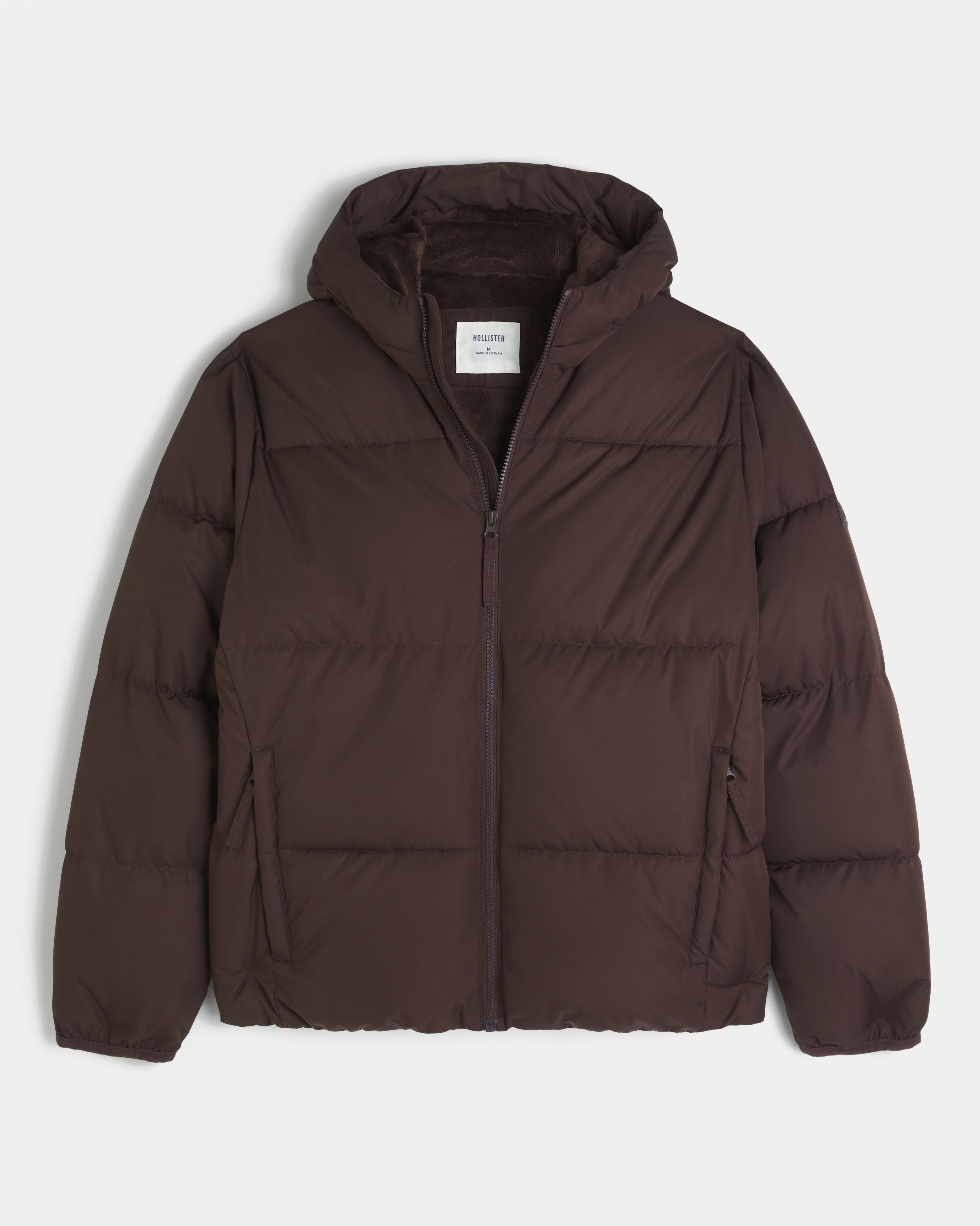 Hooded Faux Fur-Lined Puffer Jacket