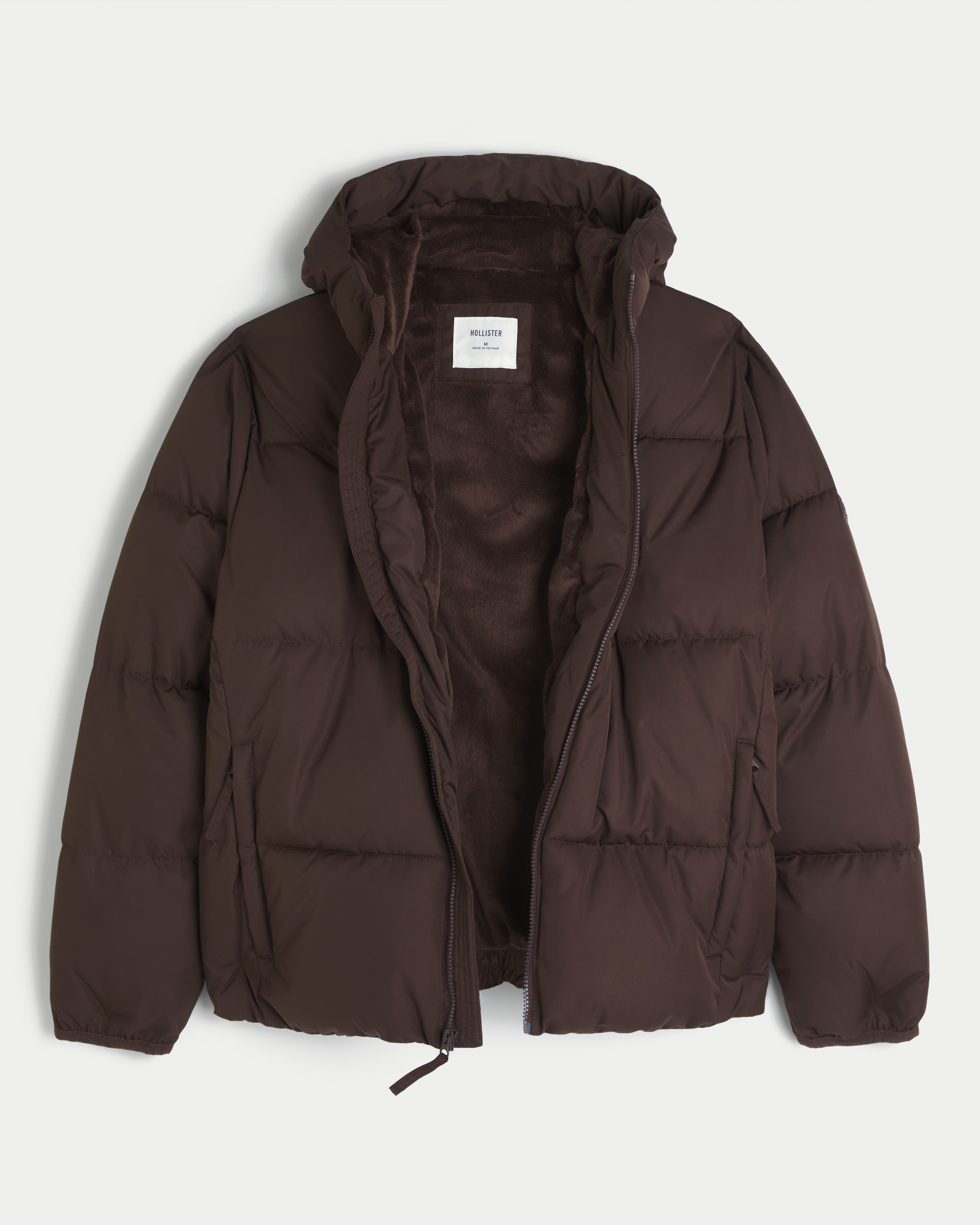 Hooded Faux Fur-Lined Puffer Jacket