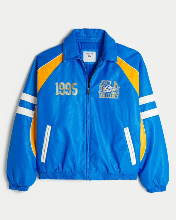 Faux Leather UCLA Bruins Graphic Jacket