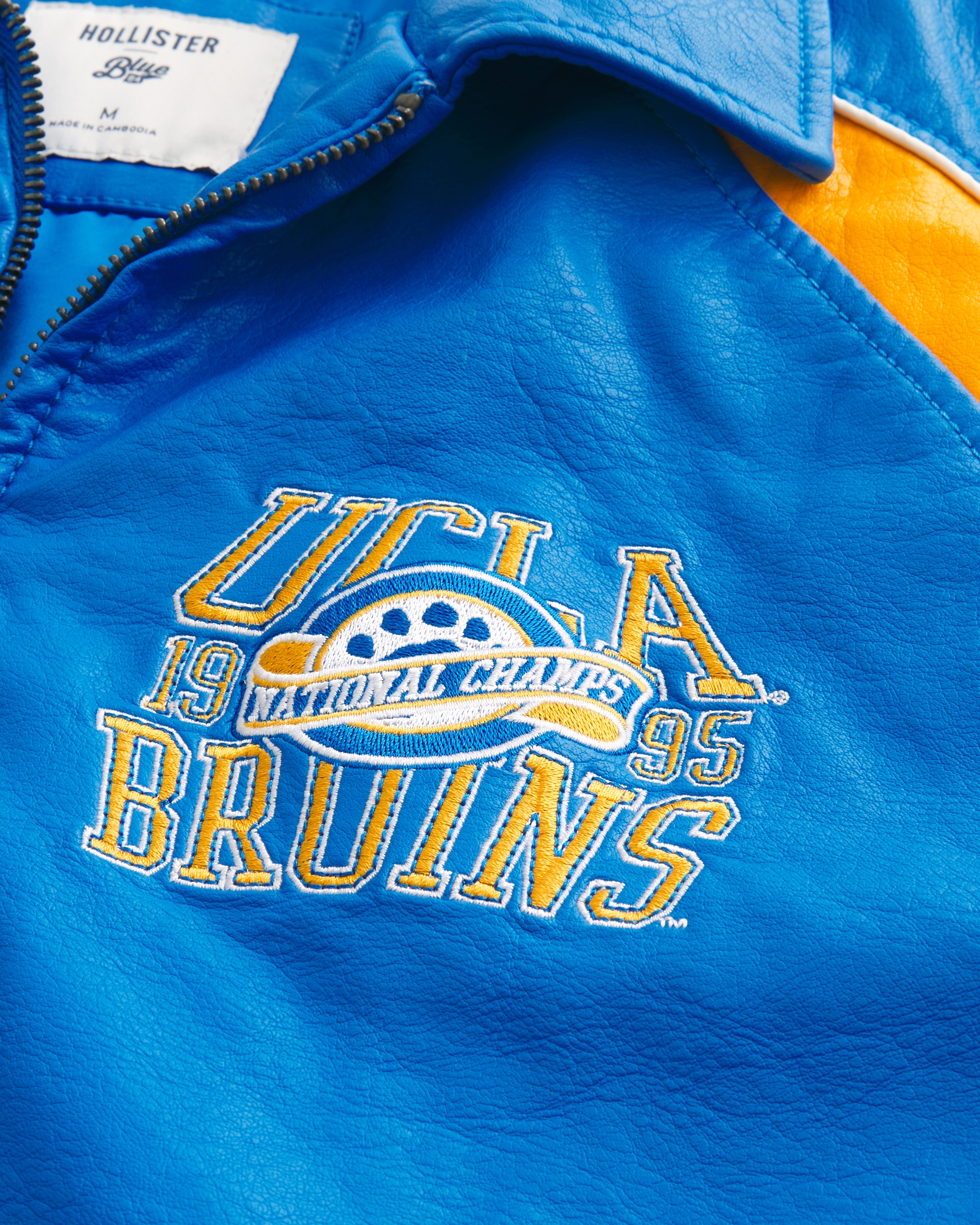 Faux Leather UCLA Bruins Graphic Jacket