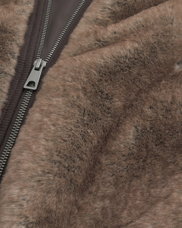 Men's Hooded Faux Fur Jacket | Men's Clearance | HollisterCo.com