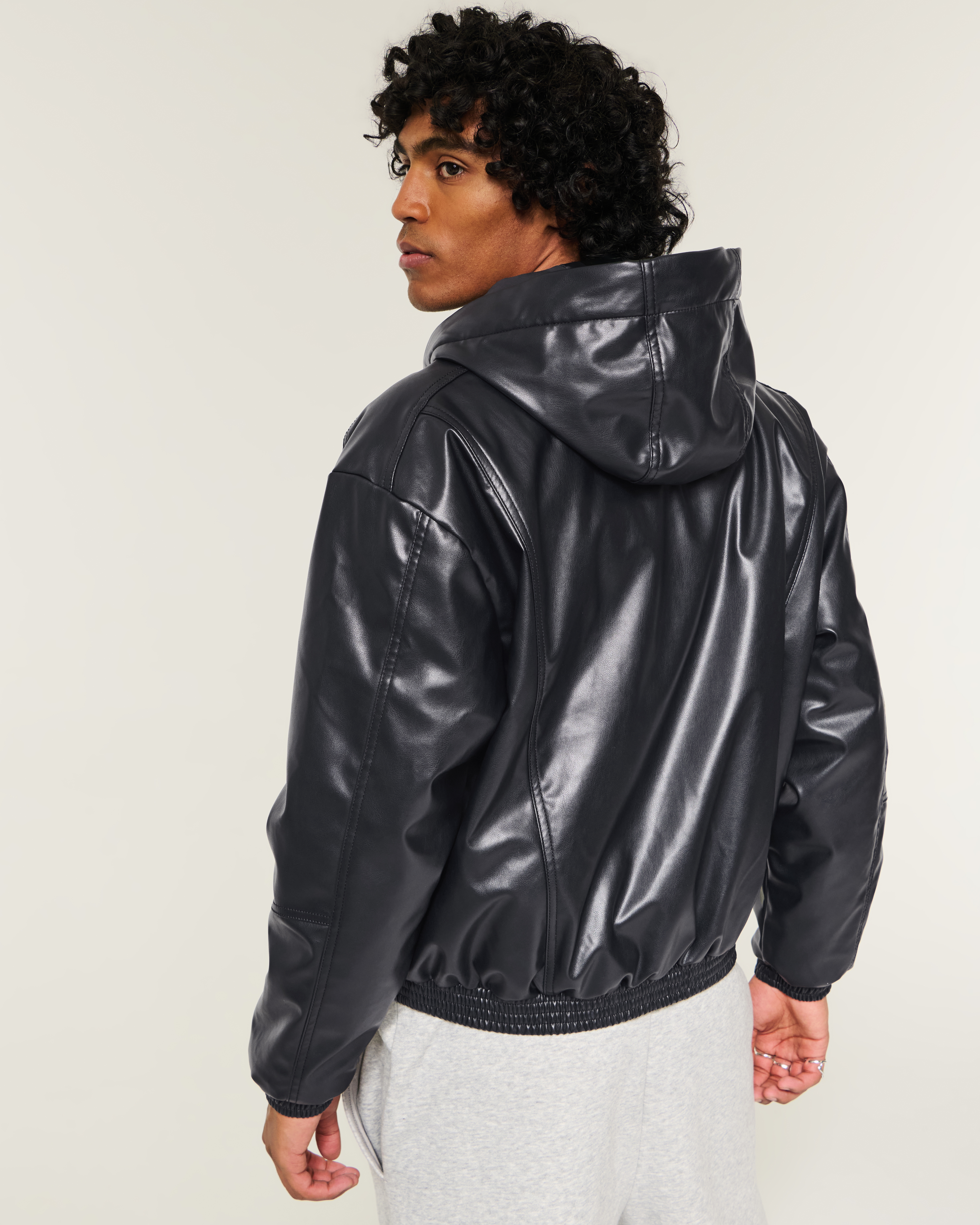 Faux Leather Skater Jacket
