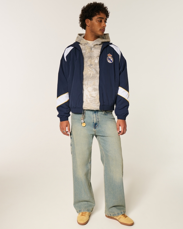 Fleece-Lined Real Madrid CF Graphic Track Jacket