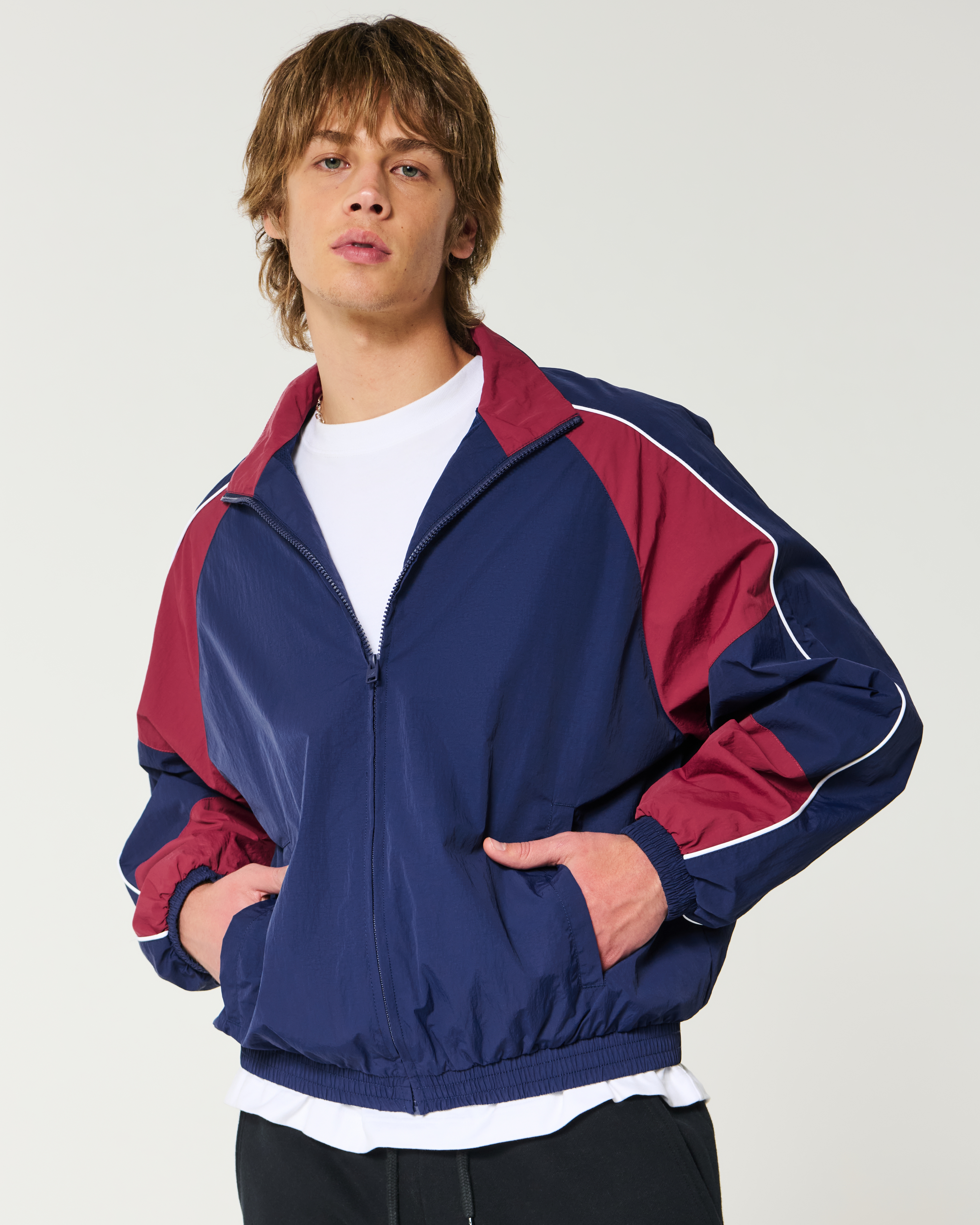 Men's Colorblock Windbreaker Jacket | Men's Clearance Men's Colorblock Windbreaker Jacket | Men's Clearance