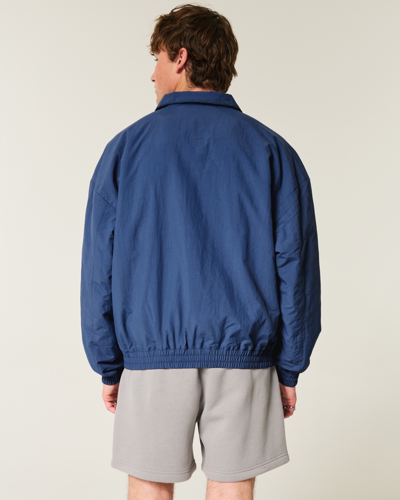 Fleece-Lined Santa Monica Graphic Windbreaker Jacket