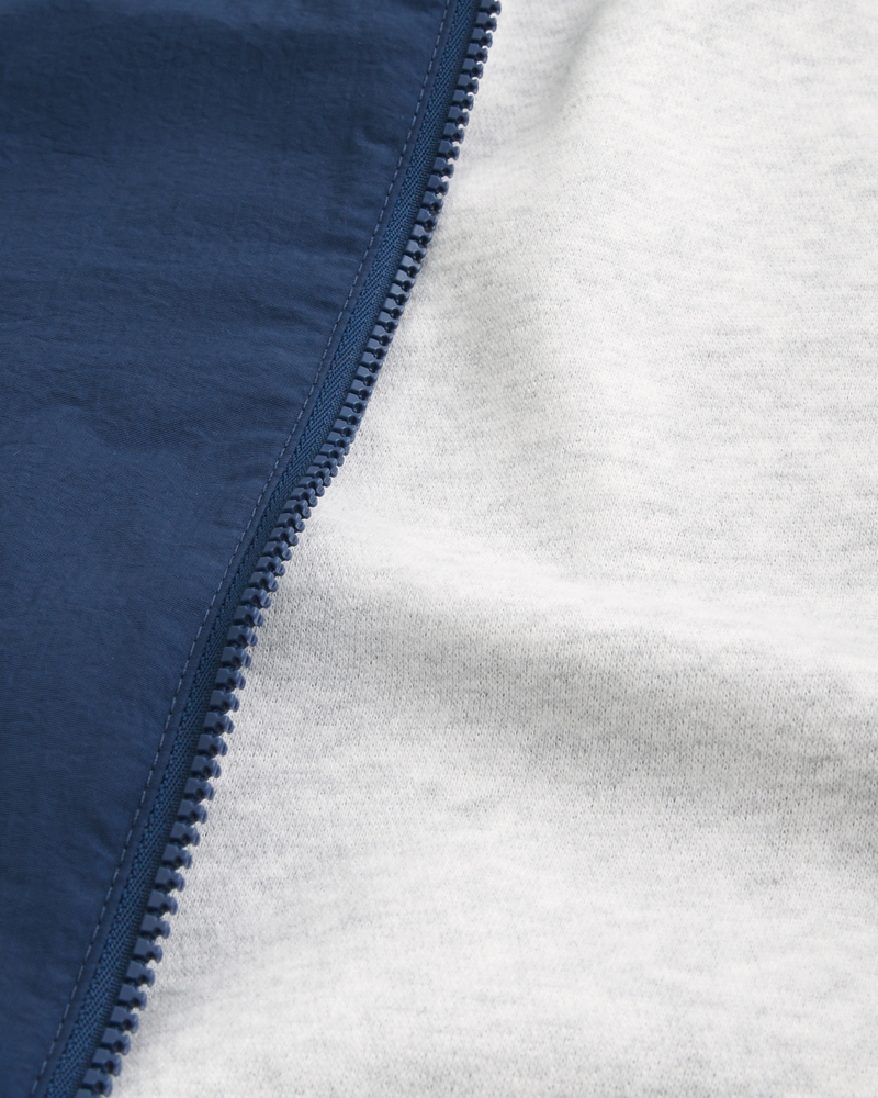 Fleece-Lined Santa Monica Graphic Windbreaker Jacket
