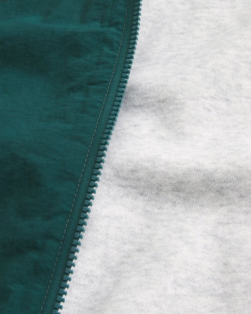 Fleece-Lined Santa Monica Graphic Windbreaker Jacket