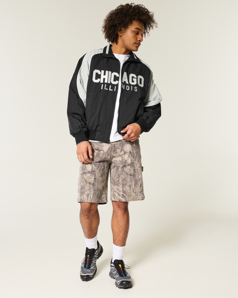 Lined Chicago Graphic Track Jacket