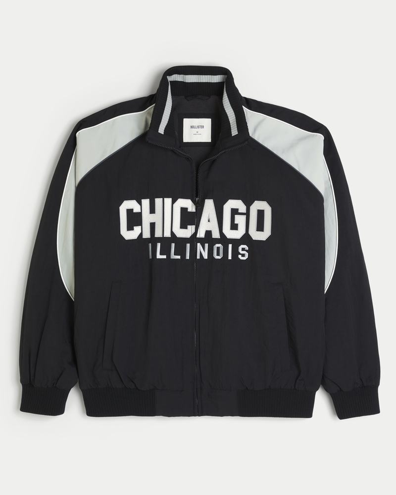 Lined Chicago Graphic Track Jacket