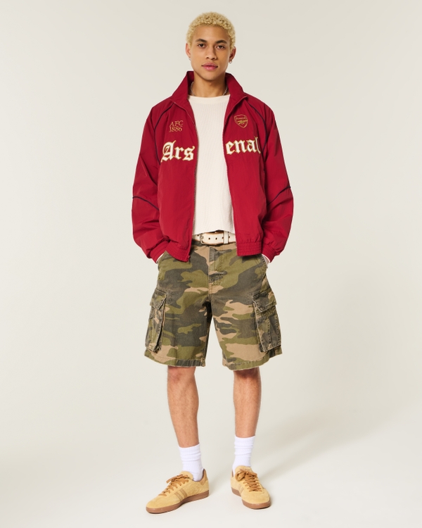 Arsenal F.C. Graphic Mock-Neck Jacket, Dark Red view 2