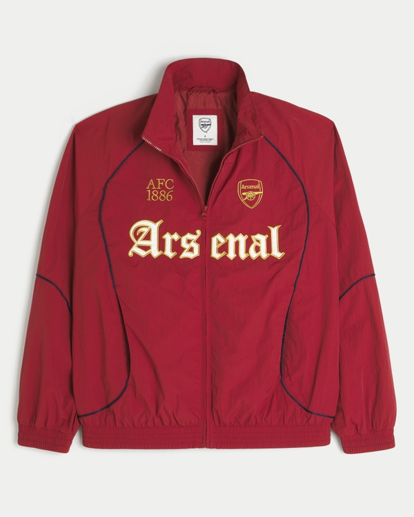 Arsenal F.C. Graphic Mock-Neck Jacket, Dark Red view 1