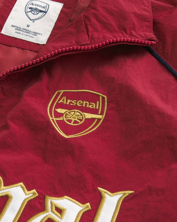 Arsenal F.C. Graphic Mock-Neck Jacket, Dark Red view 2