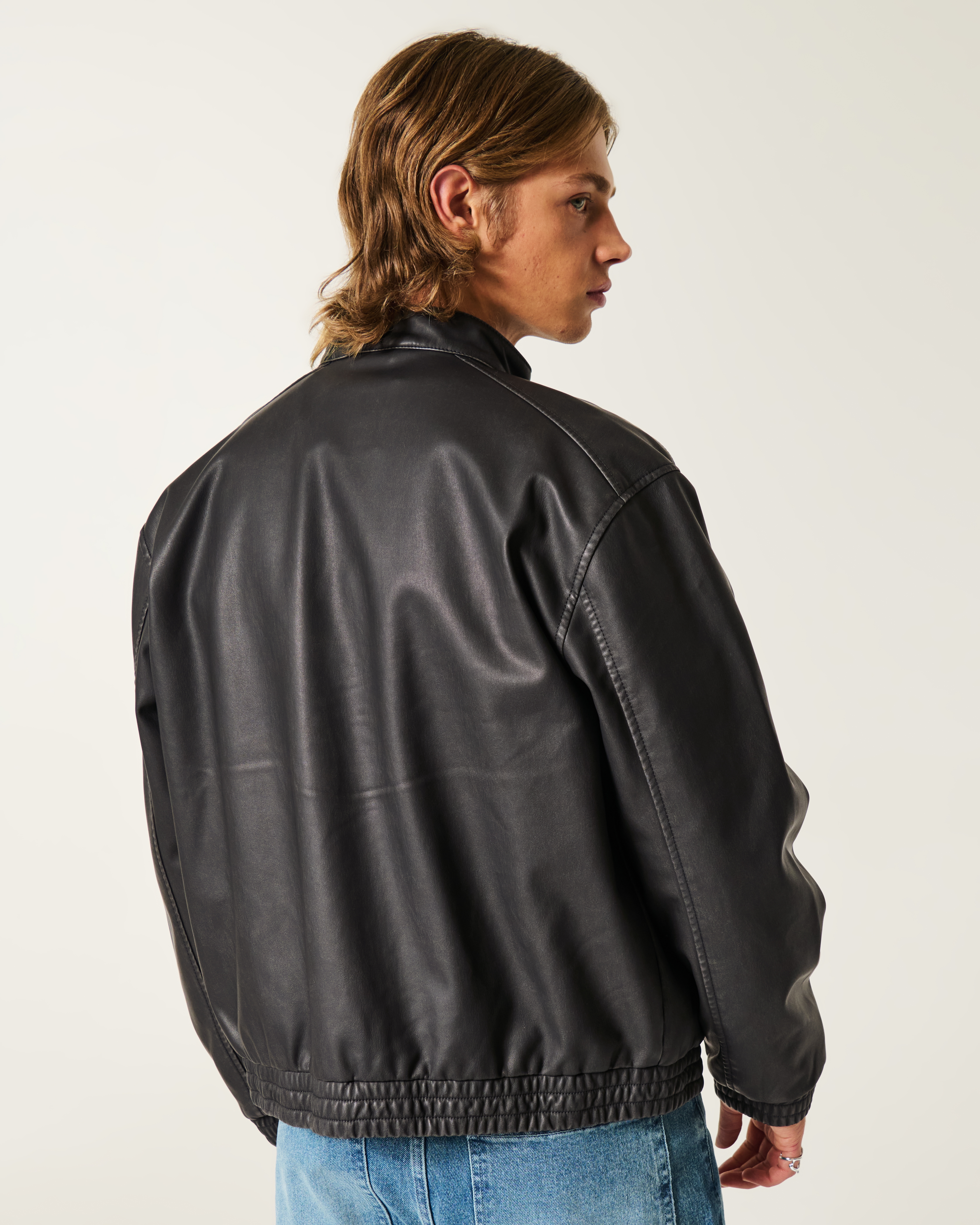 Faux Leather Moto Jacket