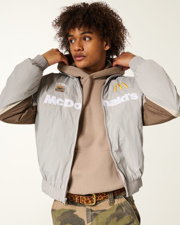 McDonald's Graphic Racing Jacket, Gray view 1